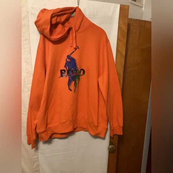 POLO RALPH LAUREN HOODIE with large horse symbol  SZ XLTG - Picture 2 of 7